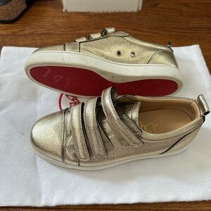 Christian Louboutin Gold Sneakers